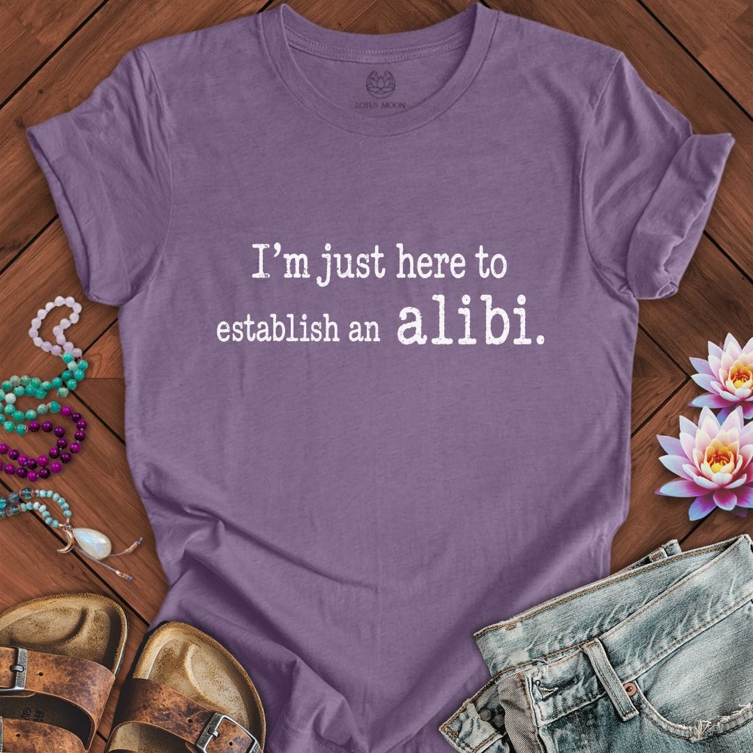 Printify T-Shirt Alibi Tee Heather Purple / S