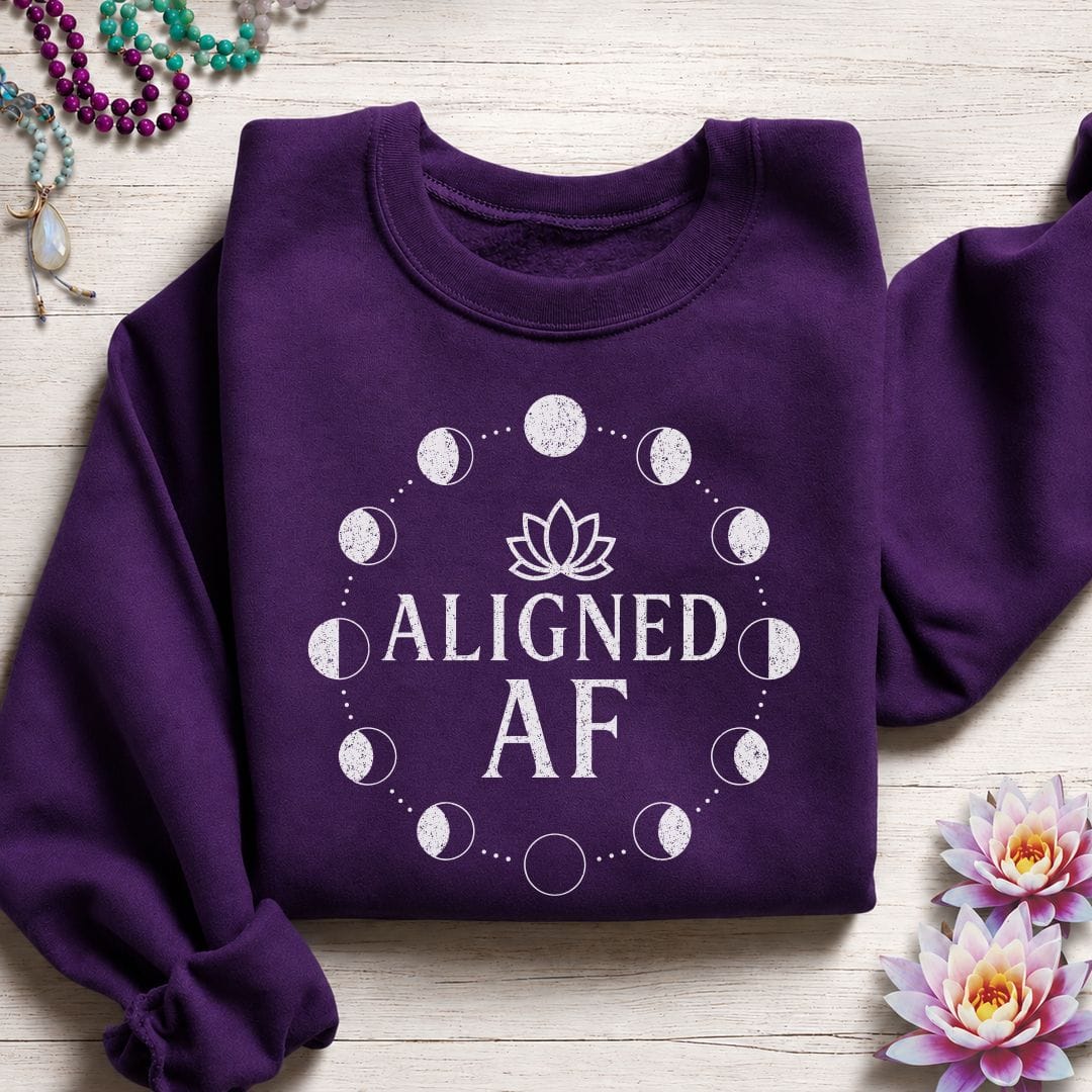Aligned AF Sweatshirt Purple