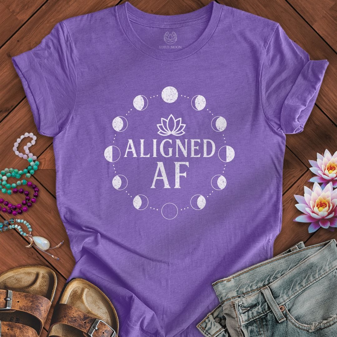 Printify T-Shirt Aligned AF Tee Heather Team Purple / S