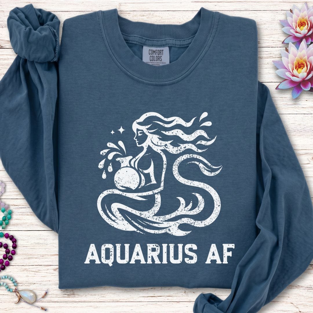 Aquarius AF Long Sleeve Tee Midnight