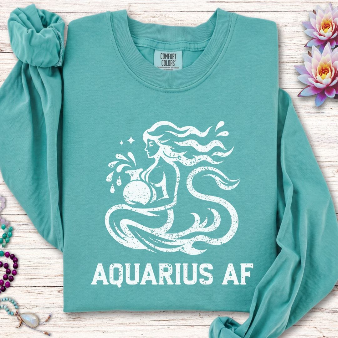 Aquarius AF Long Sleeve Tee Seafoam