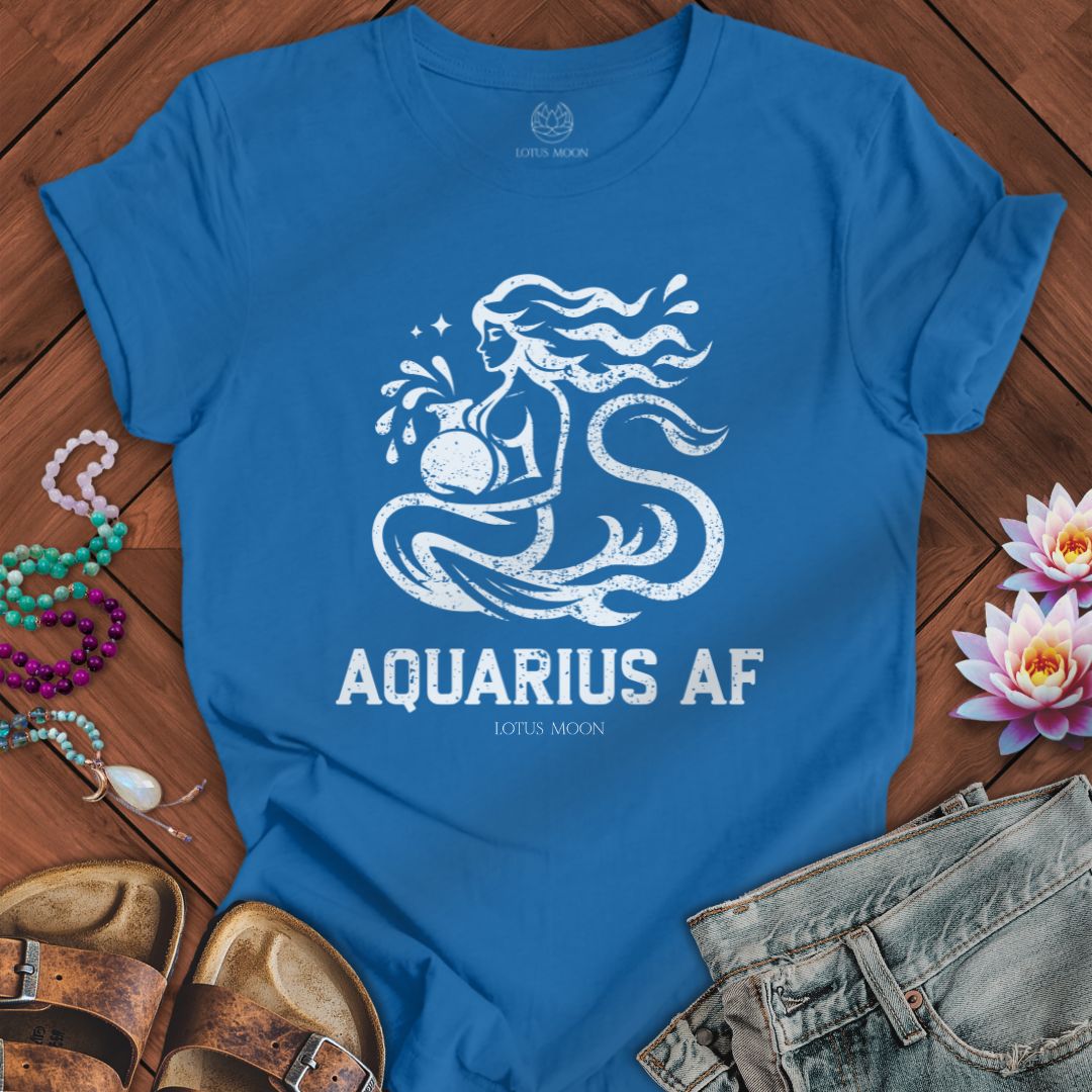Lotus Moon Co. T-Shirt Aquarius AF Tee Columbia Blue / S