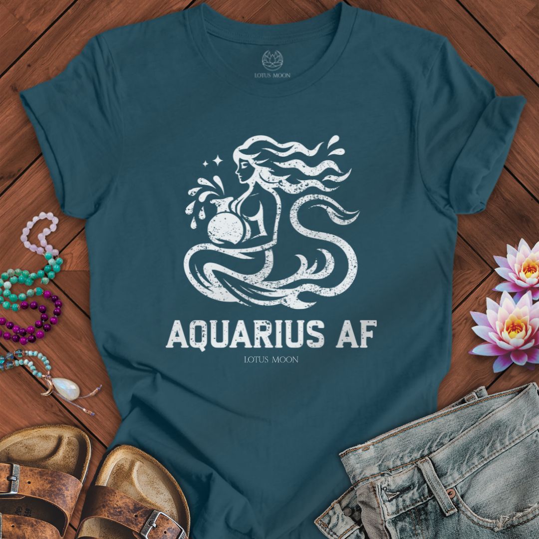 Lotus Moon Co. T-Shirt Aquarius AF Tee Deep Teal / S