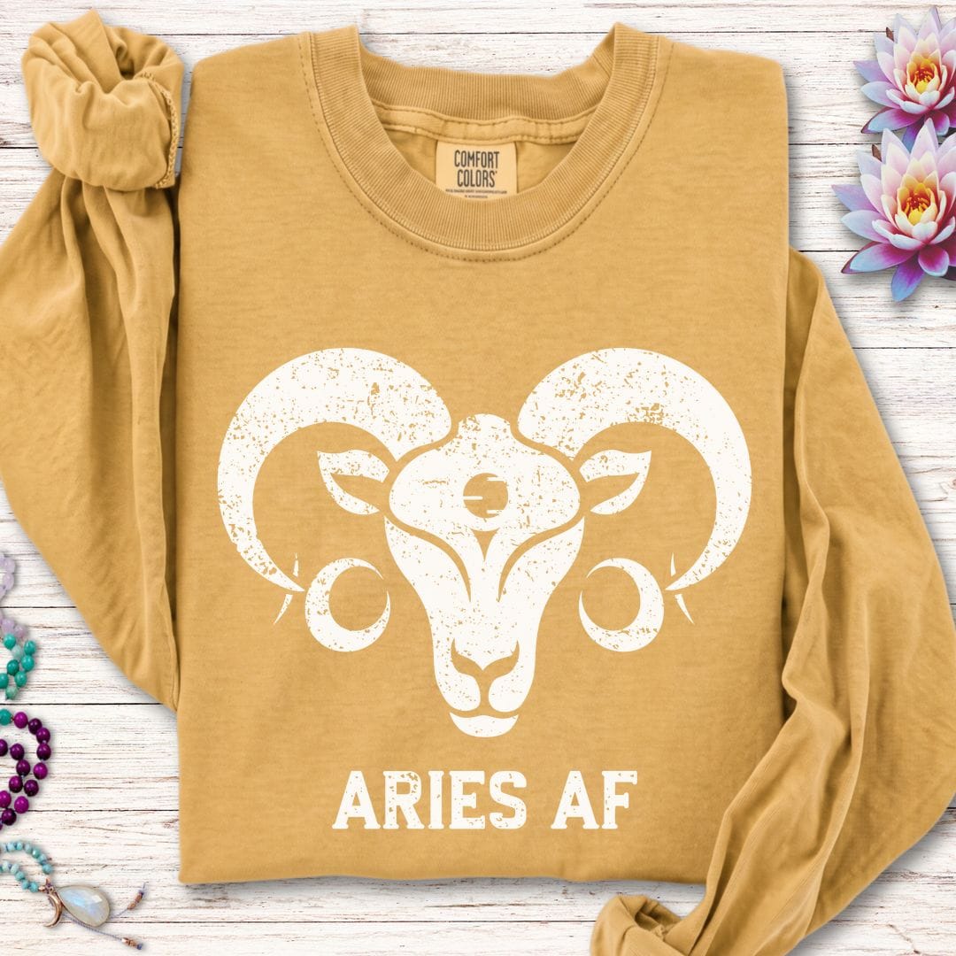 Aries AF Long Sleeve Tee Mustard