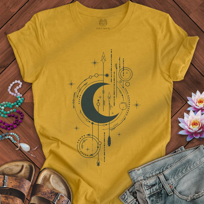 Arrow Moon Tee Heather Mustard