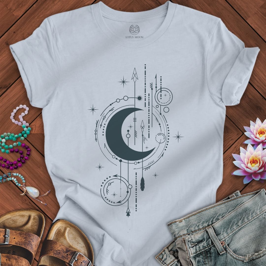 Arrow Moon Tee Light Blue