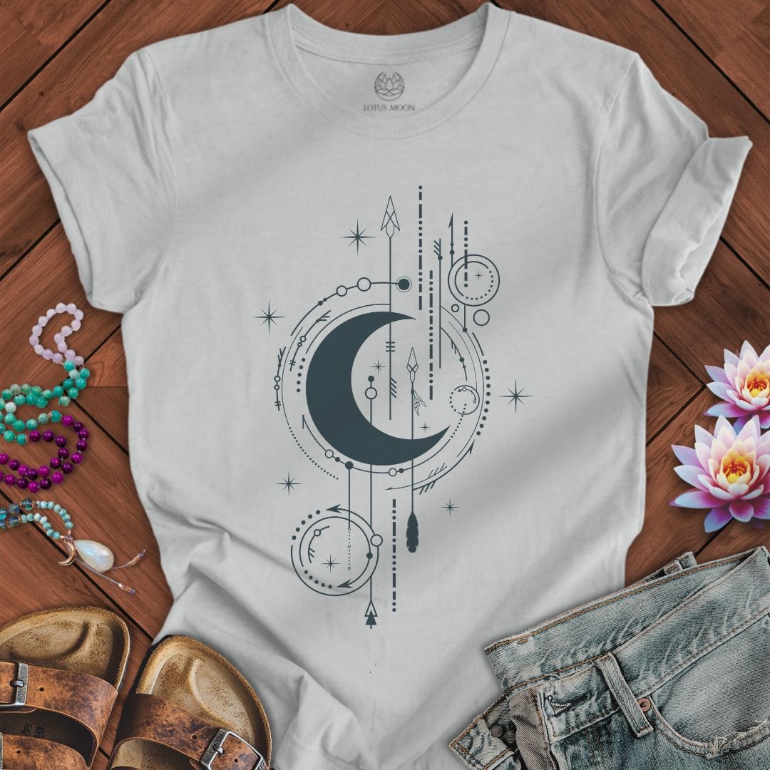 Arrow Moon Tee Silver