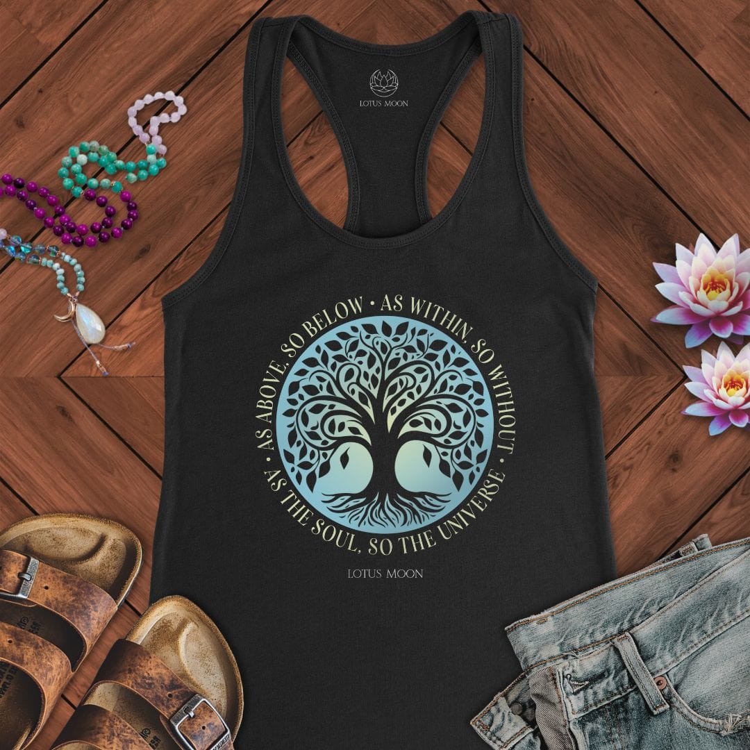 As Above So Below Tank Solid Black