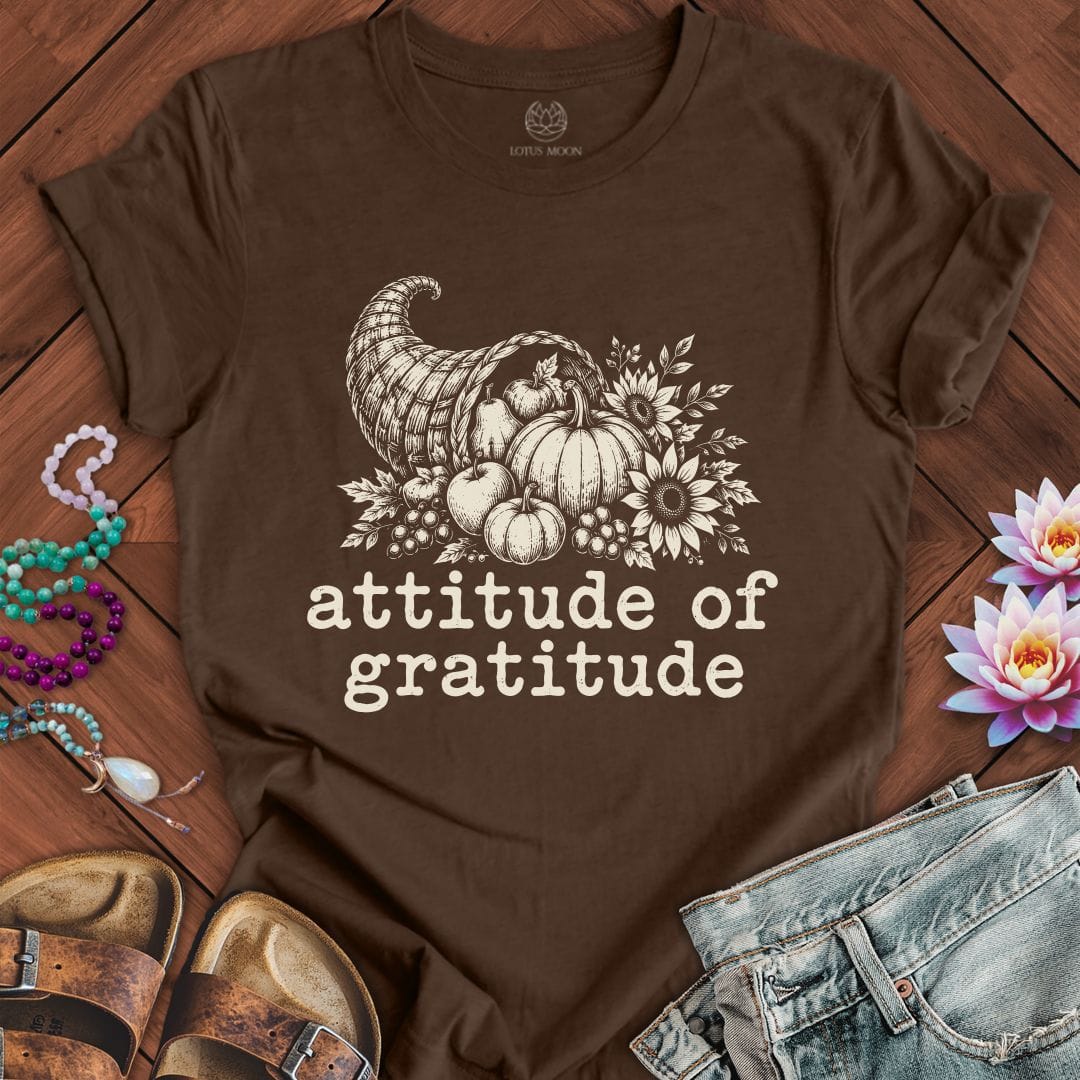 Attitude Of Gratitude Tee Heather Brown