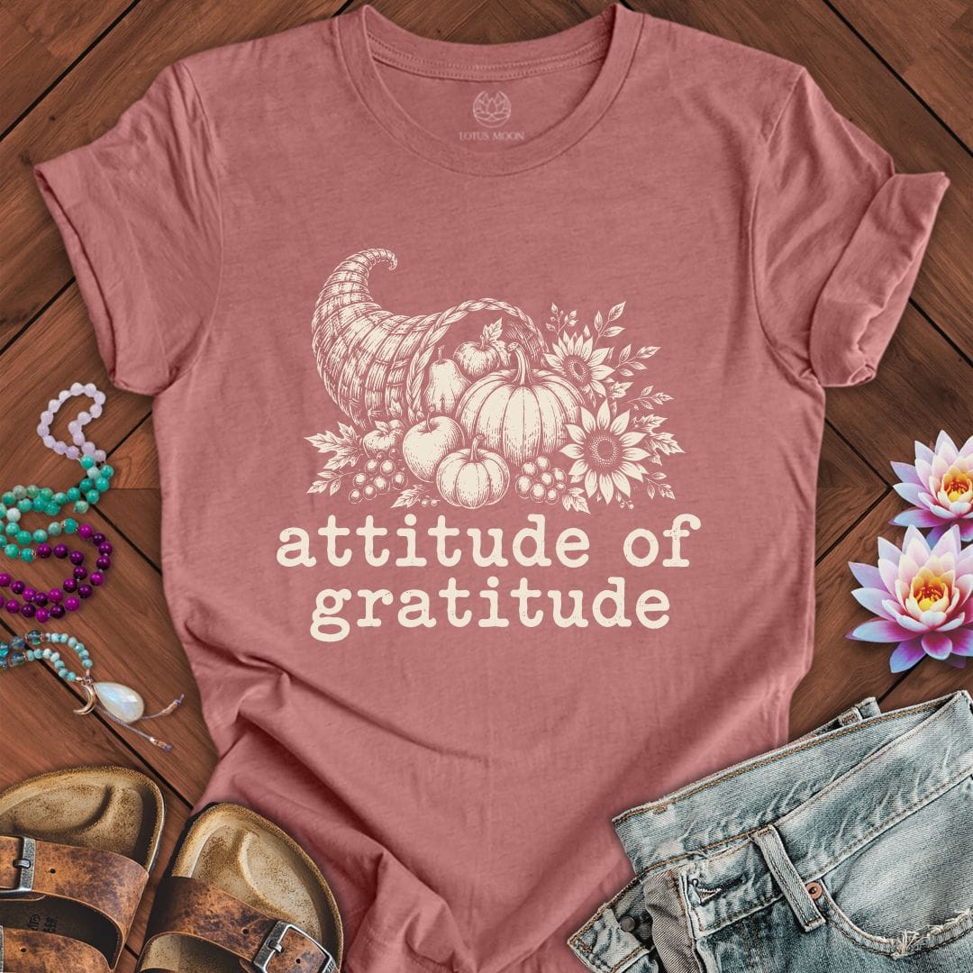 Attitude Of Gratitude Tee Heather Mauve