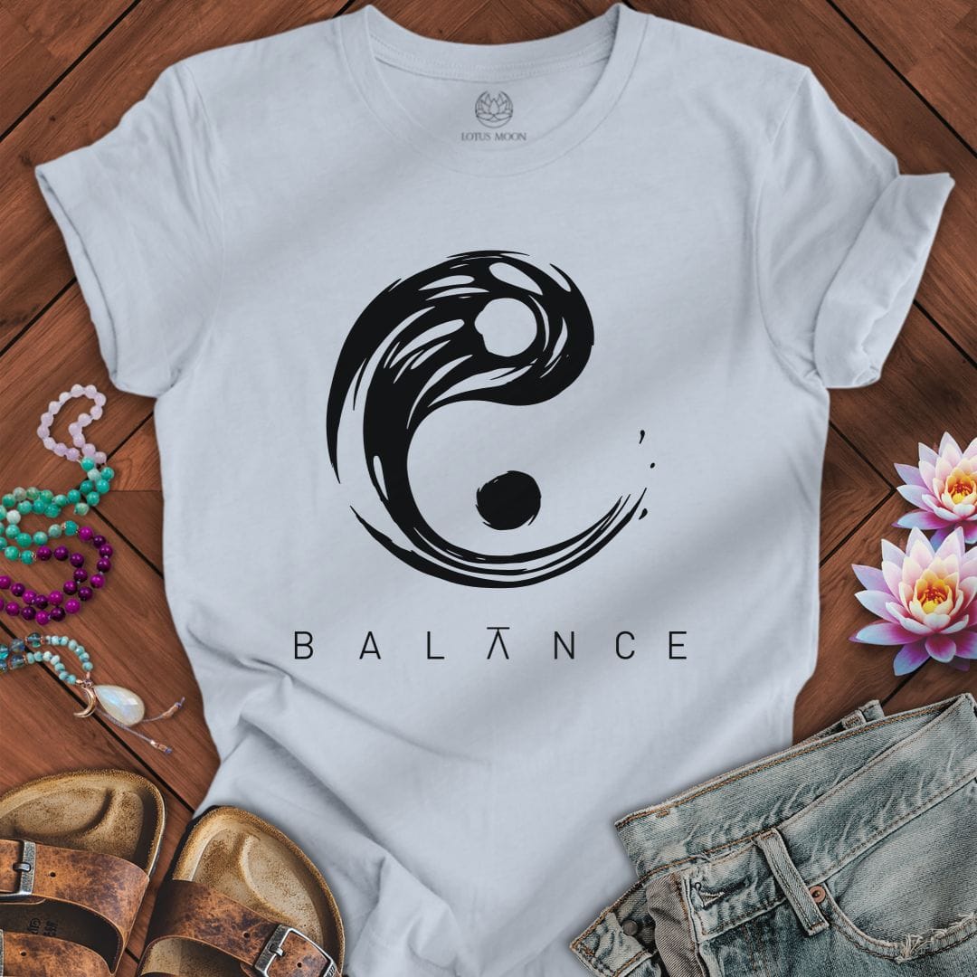 Printify T-Shirt Balance Yin Yang Tee Light Blue / S