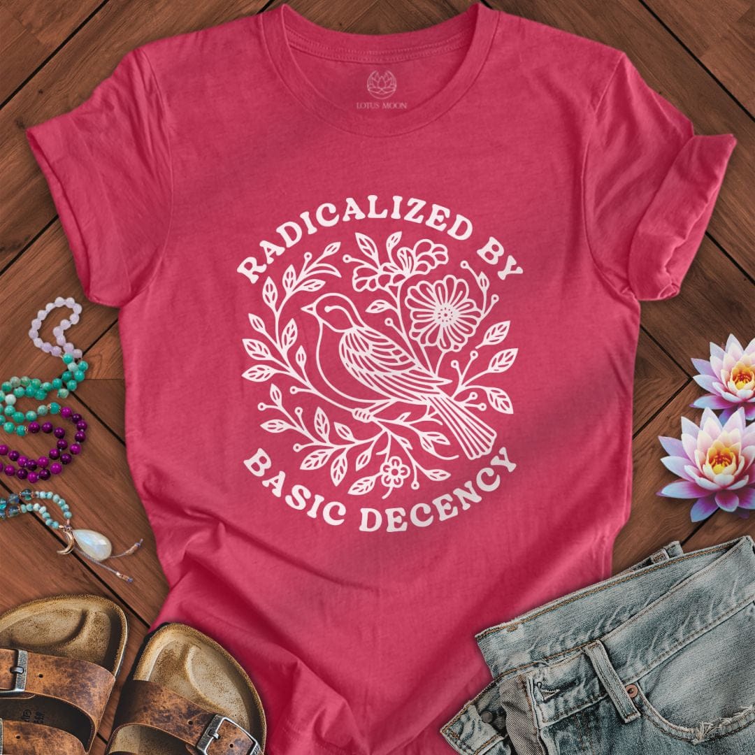 Basic Decency Tee Heather Raspberry