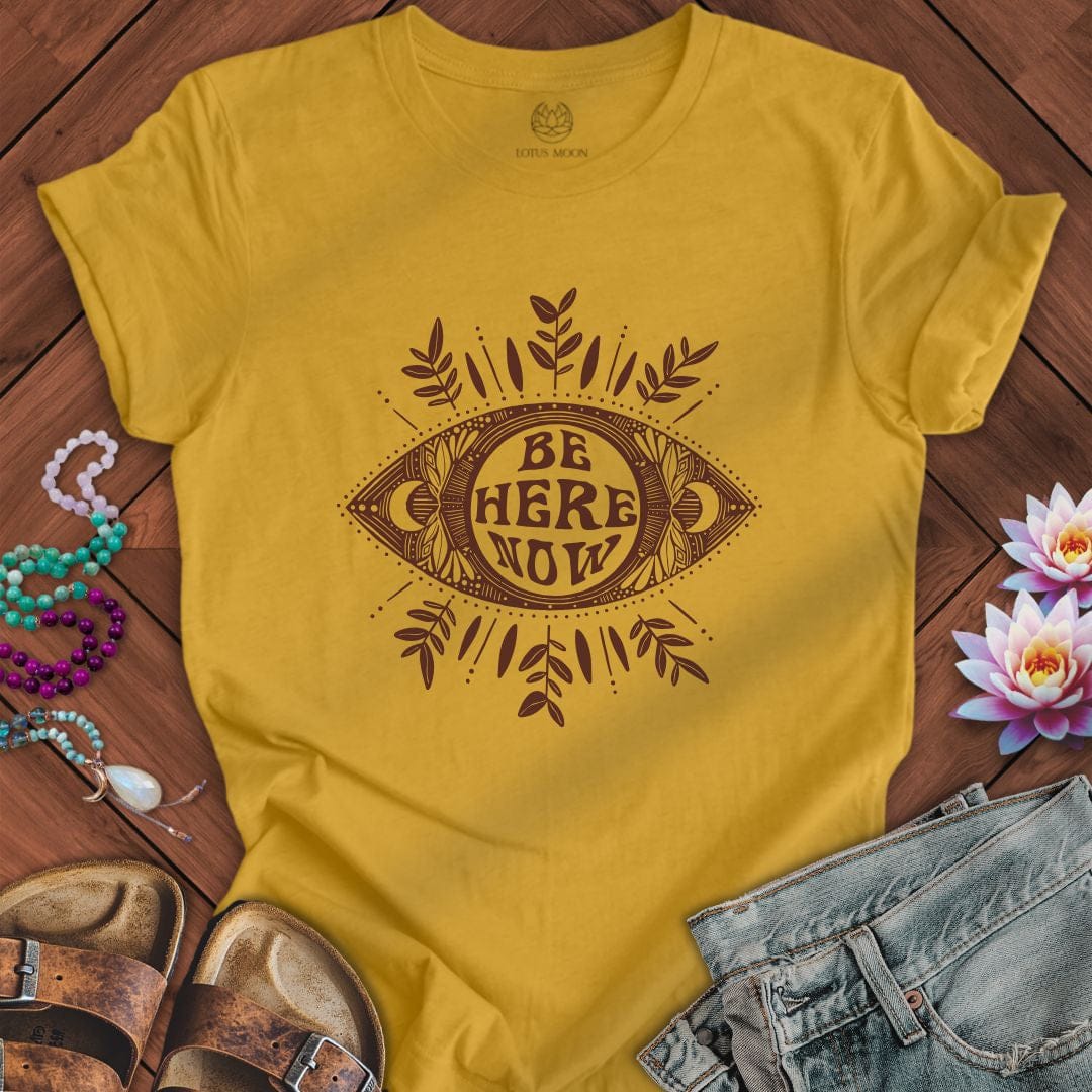 Be Here Now Tee Heather Mustard