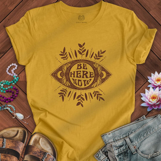 Be Here Now Tee Heather Mustard