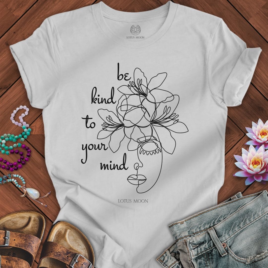Be Kind To Your Mind Tee Solid Athletic Grey
