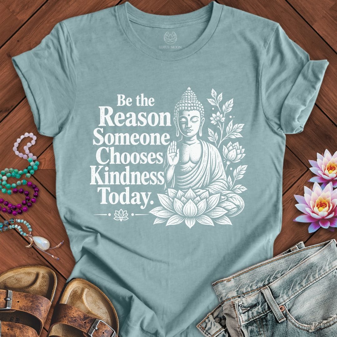 Printify T-Shirt Be The Reason Tee Heather Blue Lagoon / S