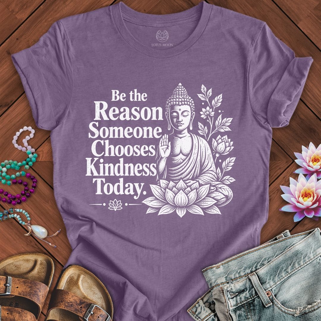 Printify T-Shirt Be The Reason Tee Heather Purple / S