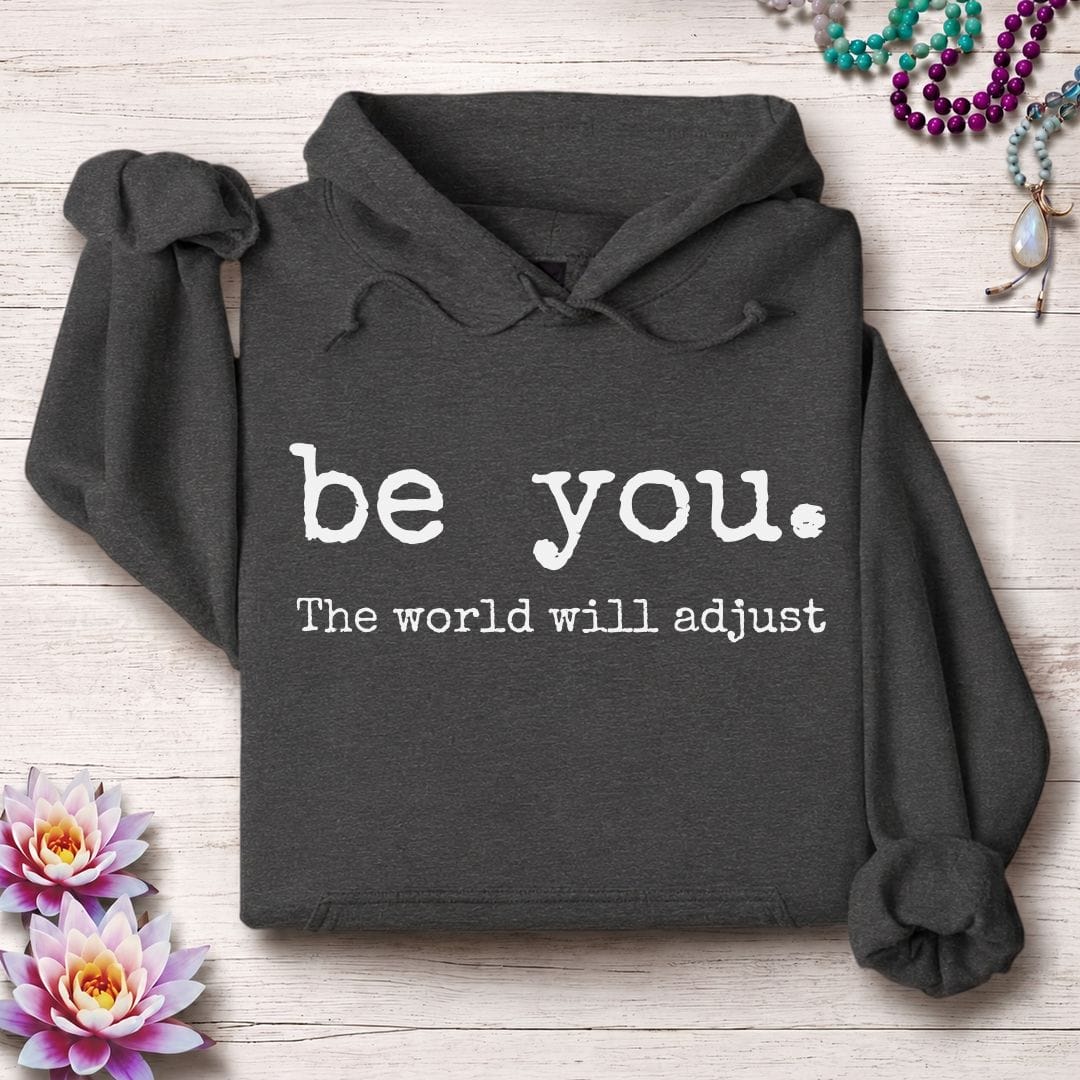 Printify Hoodie Be You Hoodie Dark Heather / S