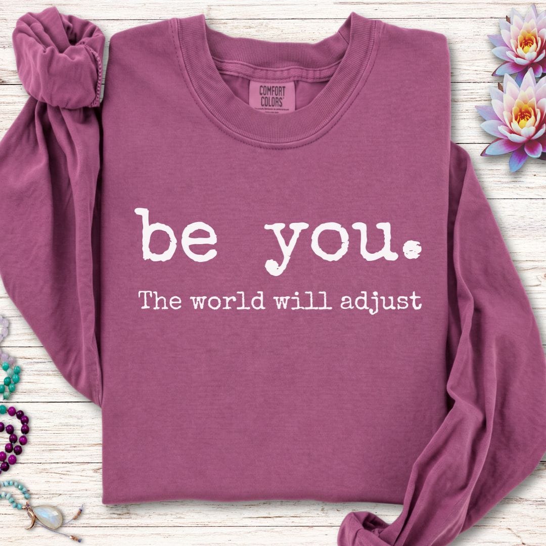Printify Long-sleeve Be You Long Sleeve Tee Berry / S