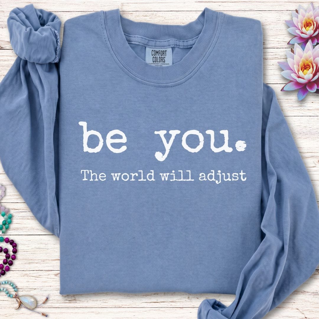 Printify Long-sleeve Be You Long Sleeve Tee Blue Jean / S