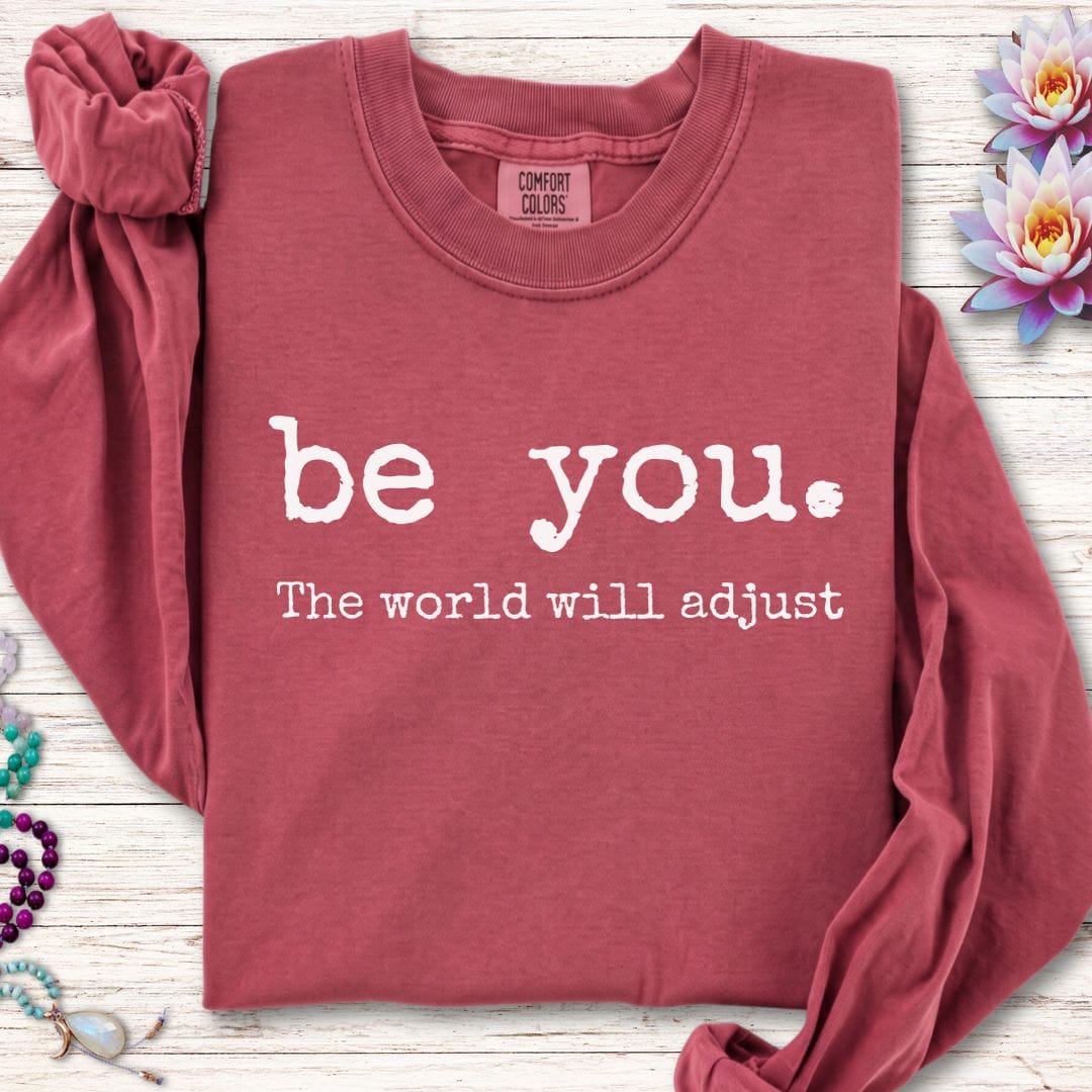 Printify Long-sleeve Be You Long Sleeve Tee Crimson / S
