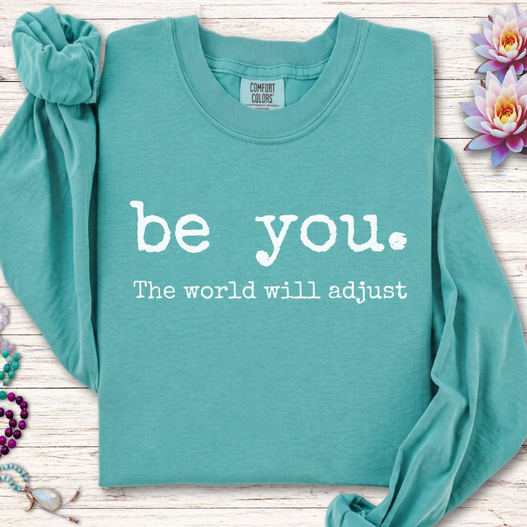 Printify Long-sleeve Be You Long Sleeve Tee Seafoam / S