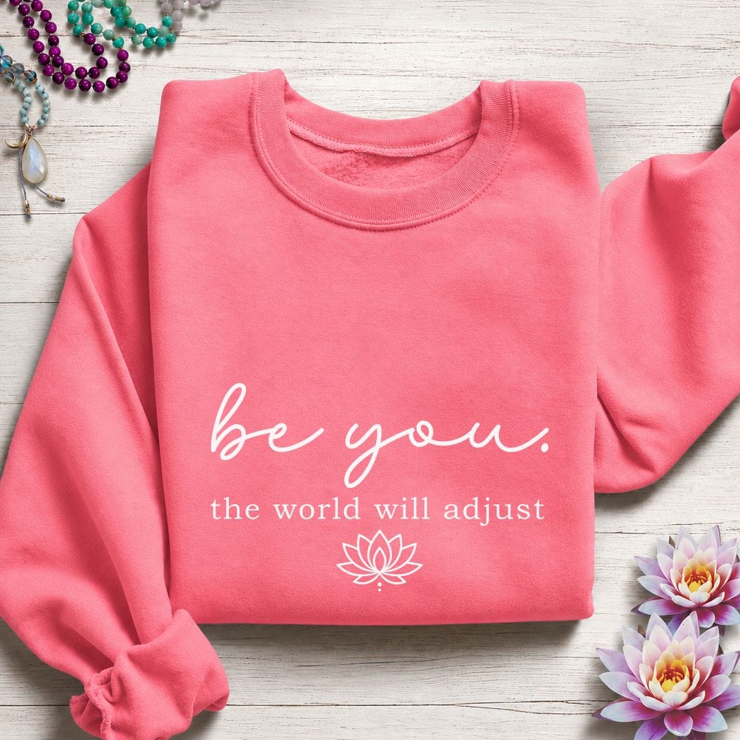 Be You Lotus Sweatshirt Safety Pink