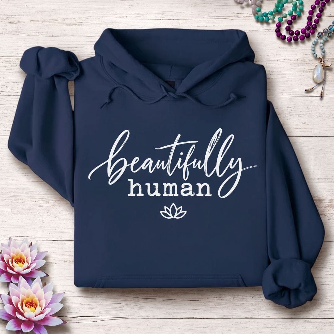 Beautifully Human Hoodie Navy