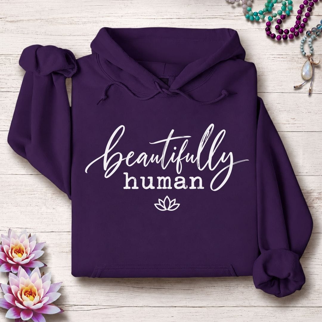 Beautifully Human Hoodie Purple
