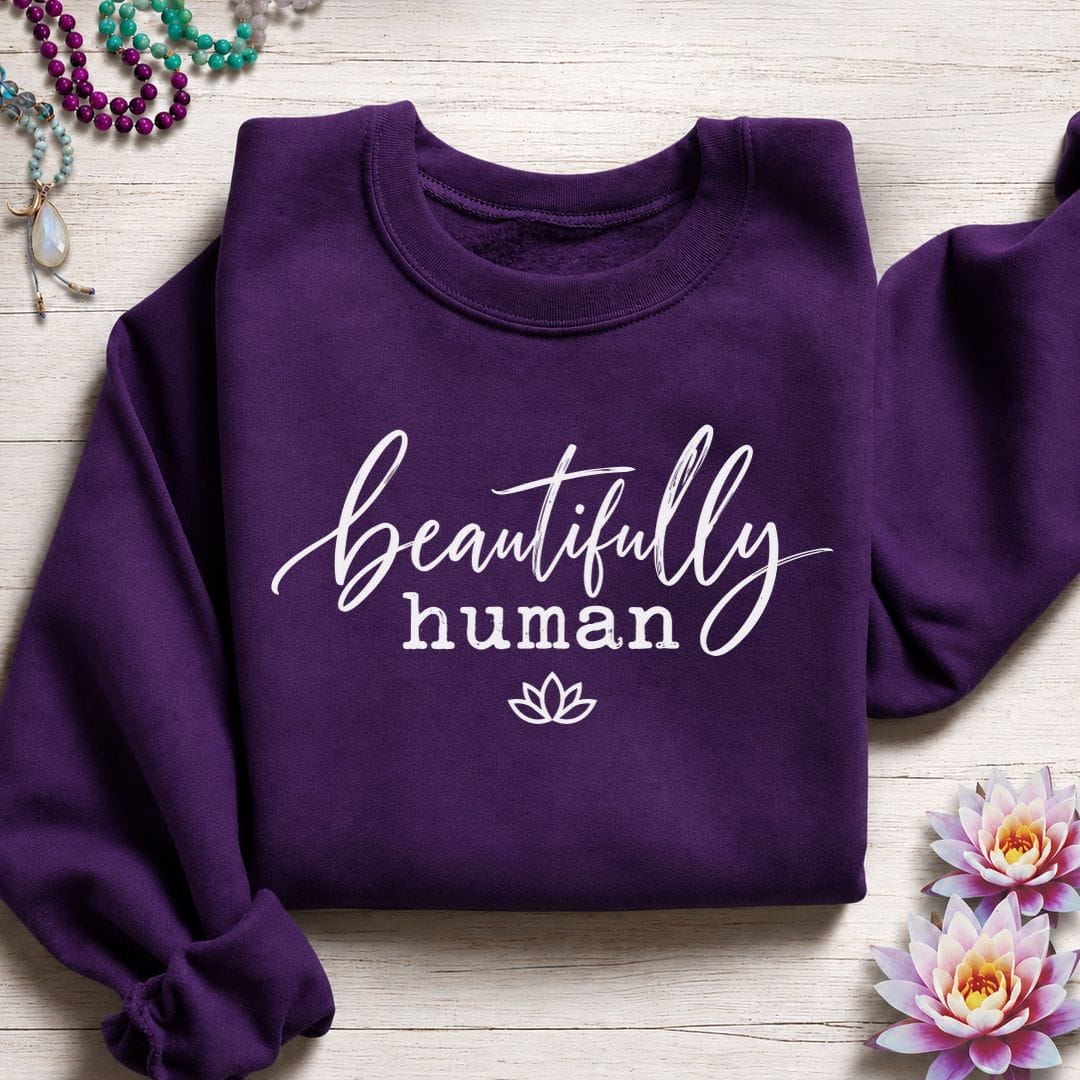 Beautifully Human Sweatshirt Purple