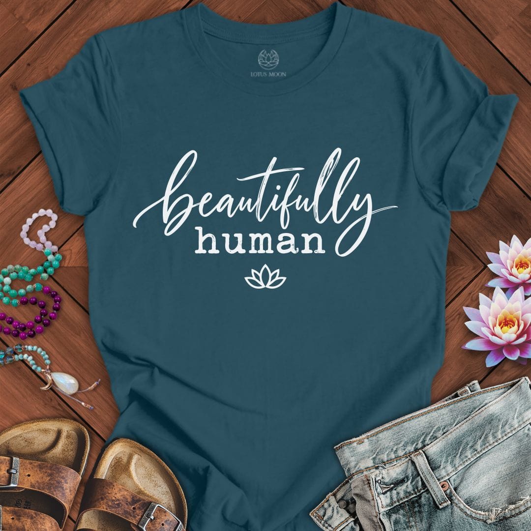 Beautifully Human Tee Deep Teal