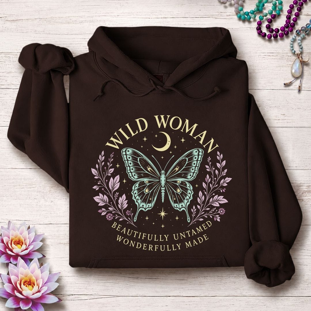 Beautifully Untamed Hoodie Dark Chocolate