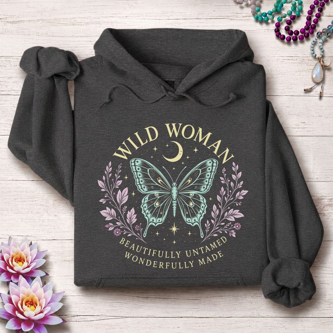 Beautifully Untamed Hoodie Dark Heather