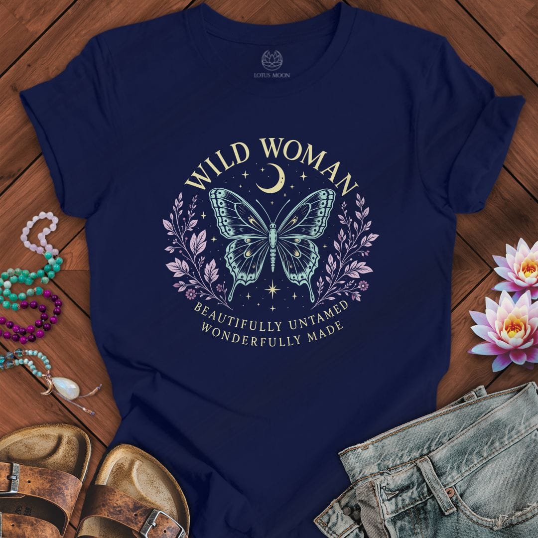 Beautifully Untamed Tee Navy
