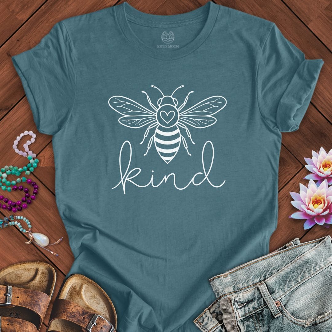 Printify T-Shirt Bee Kind Tee Heather Deep Teal / S