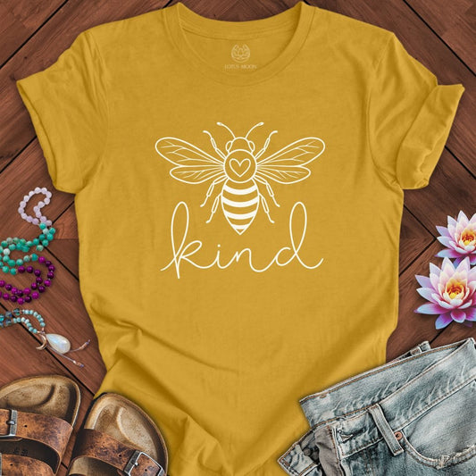 Bee Kind Tee Heather Mustard