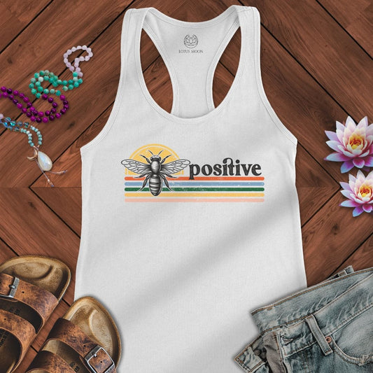 Bee Positive Tank Solid White