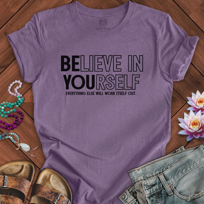 Believe In Yourself Tee Heather Purple