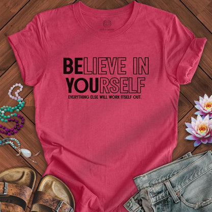 Believe In Yourself Tee Heather Raspberry