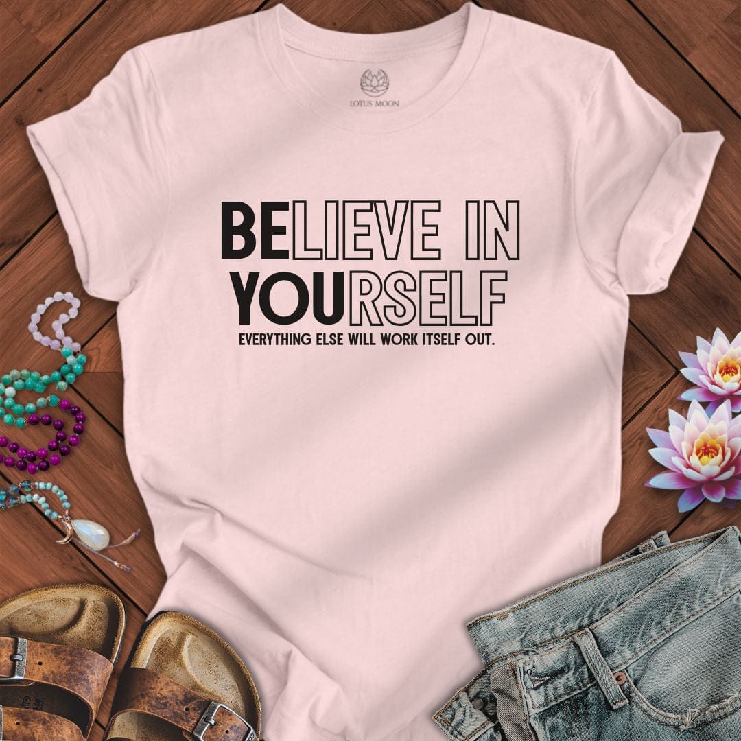 Believe In Yourself Tee Soft Pink