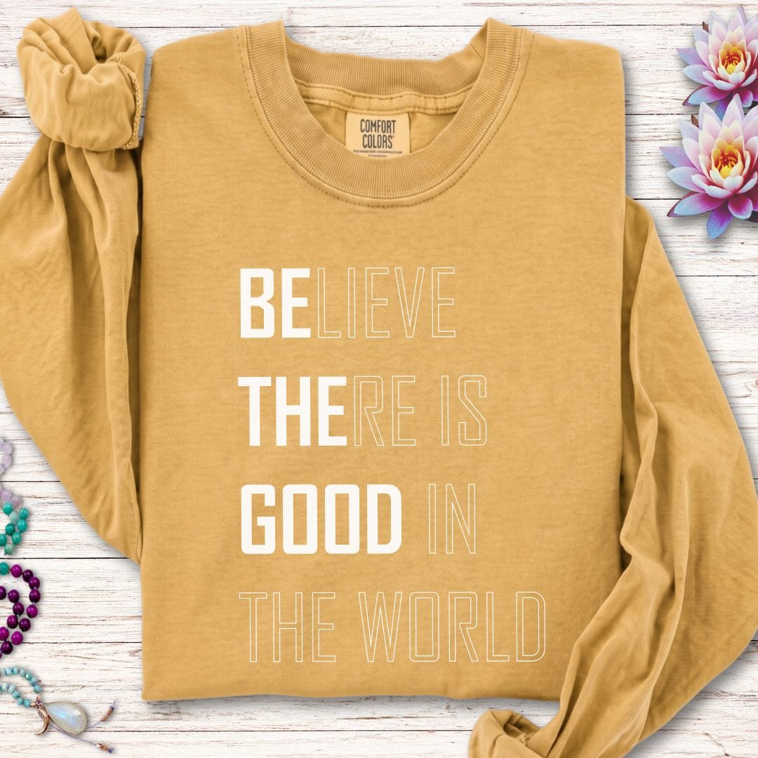 Believe Long Sleeve Tee Mustard