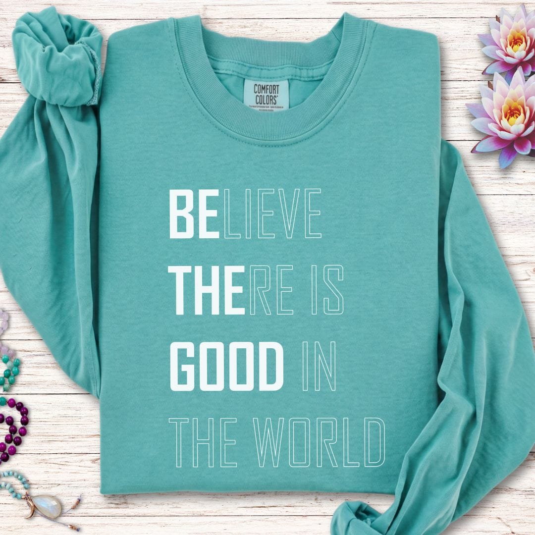 Believe Long Sleeve Tee Seafoam