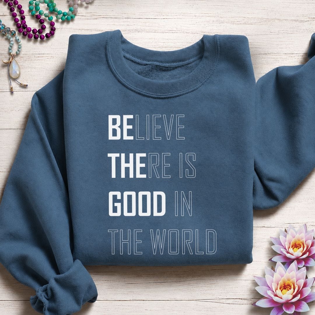 Believe Sweatshirt Indigo Blue