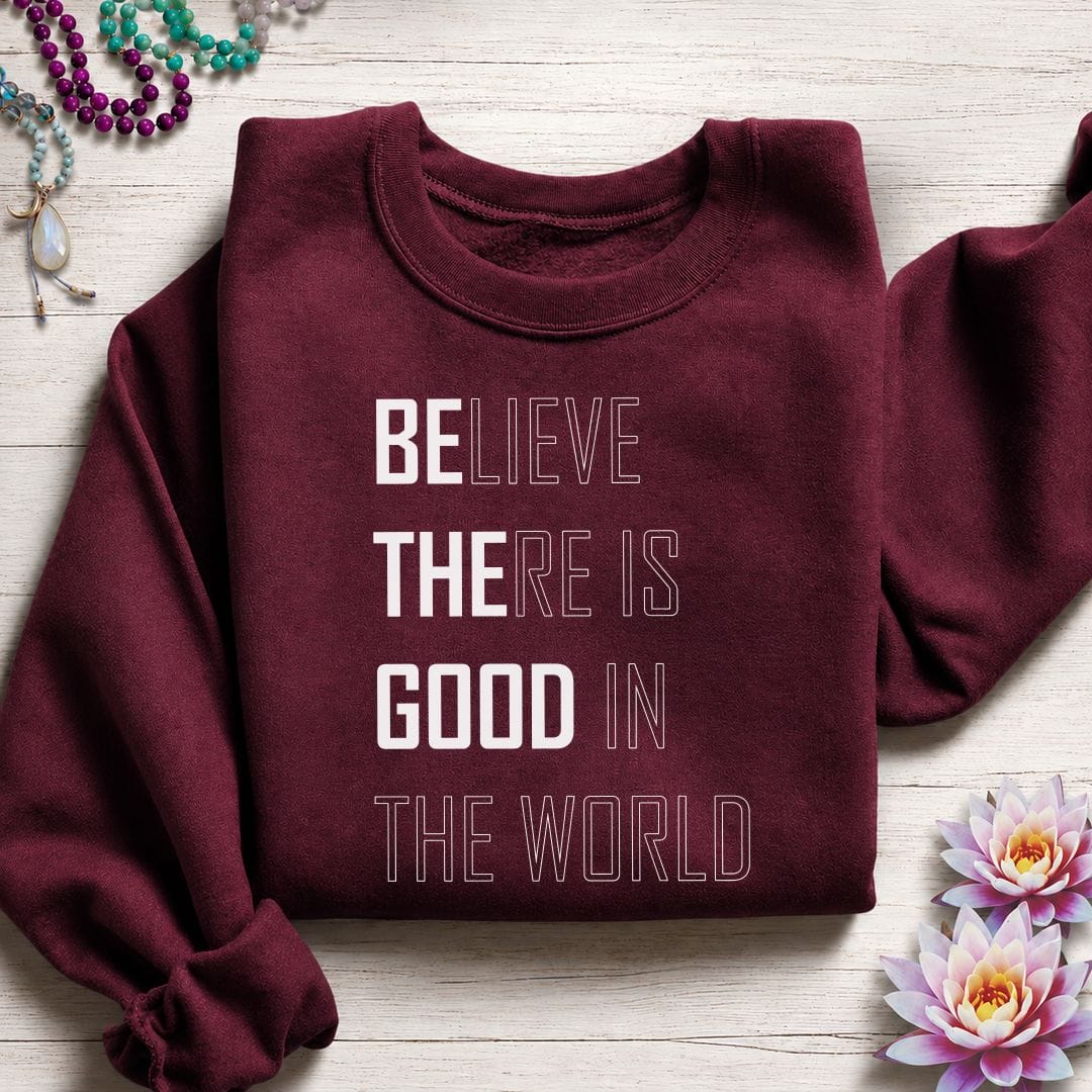 Believe Sweatshirt Maroon