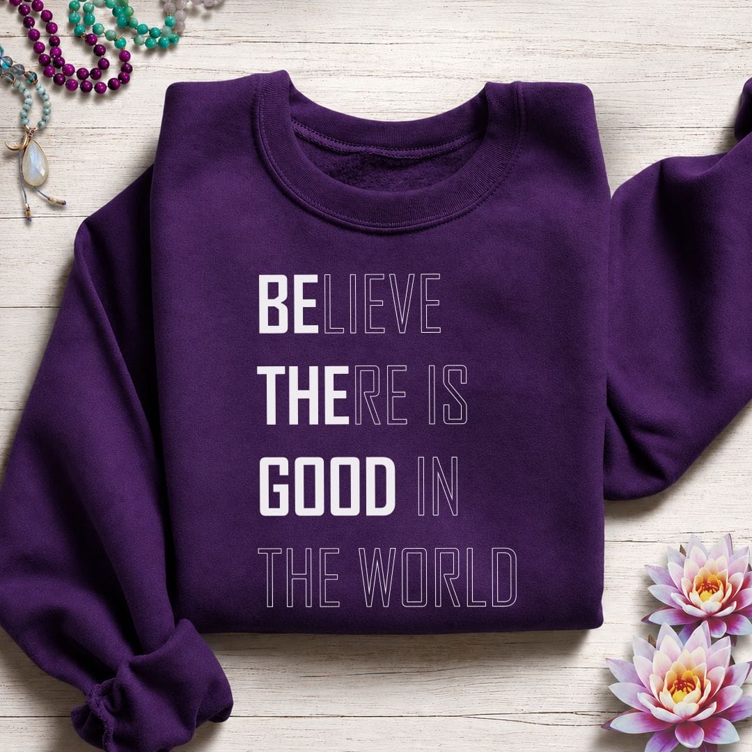 Believe Sweatshirt Purple