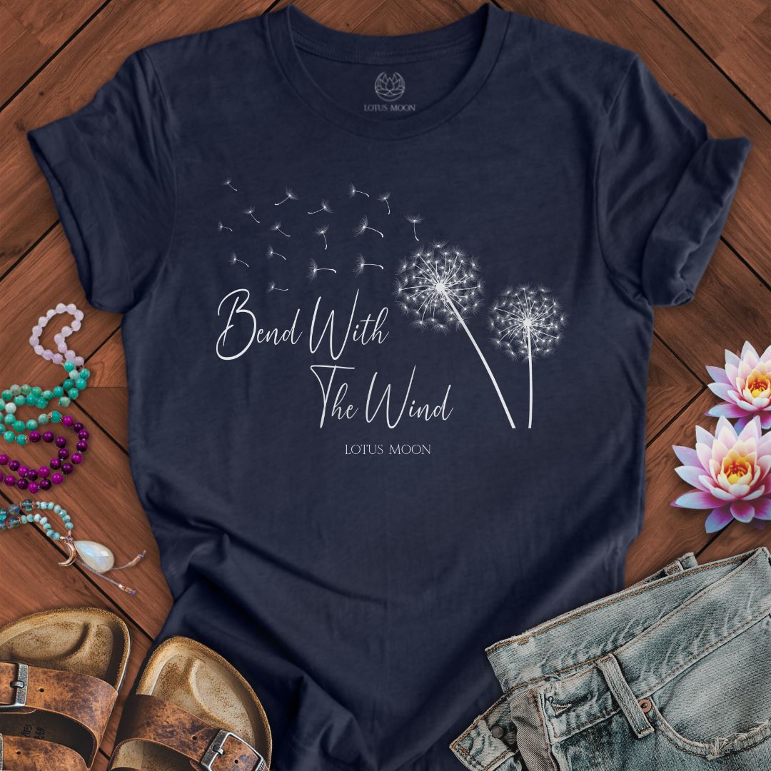 Bend With The Wind Tee Heather Midnight Navy