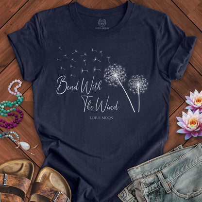 Bend With The Wind Tee Heather Midnight Navy