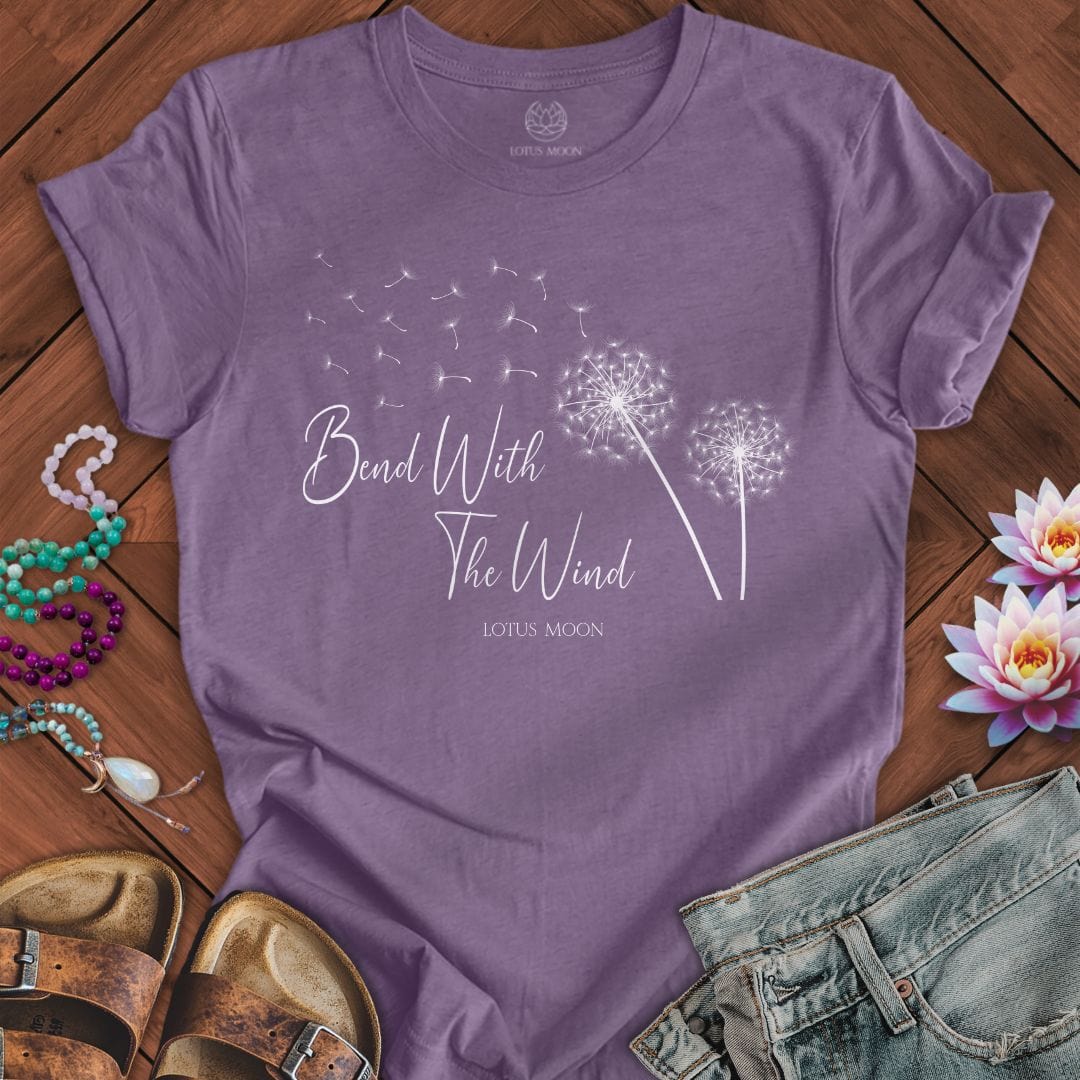 Bend With The Wind Tee Heather Purple