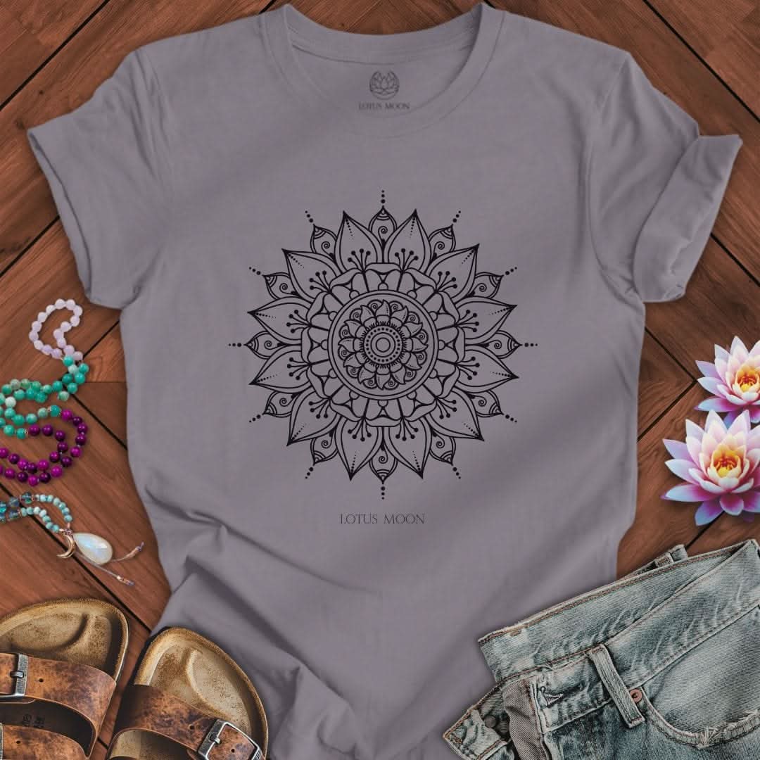 Black Mandala Tee Storm