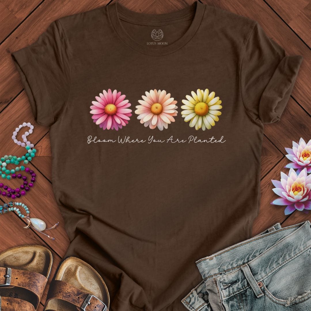 Bloom Tee Heather Brown